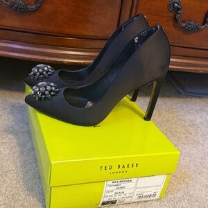 Ted Baker Black Embellished Heels size 38.5 ( US 8)